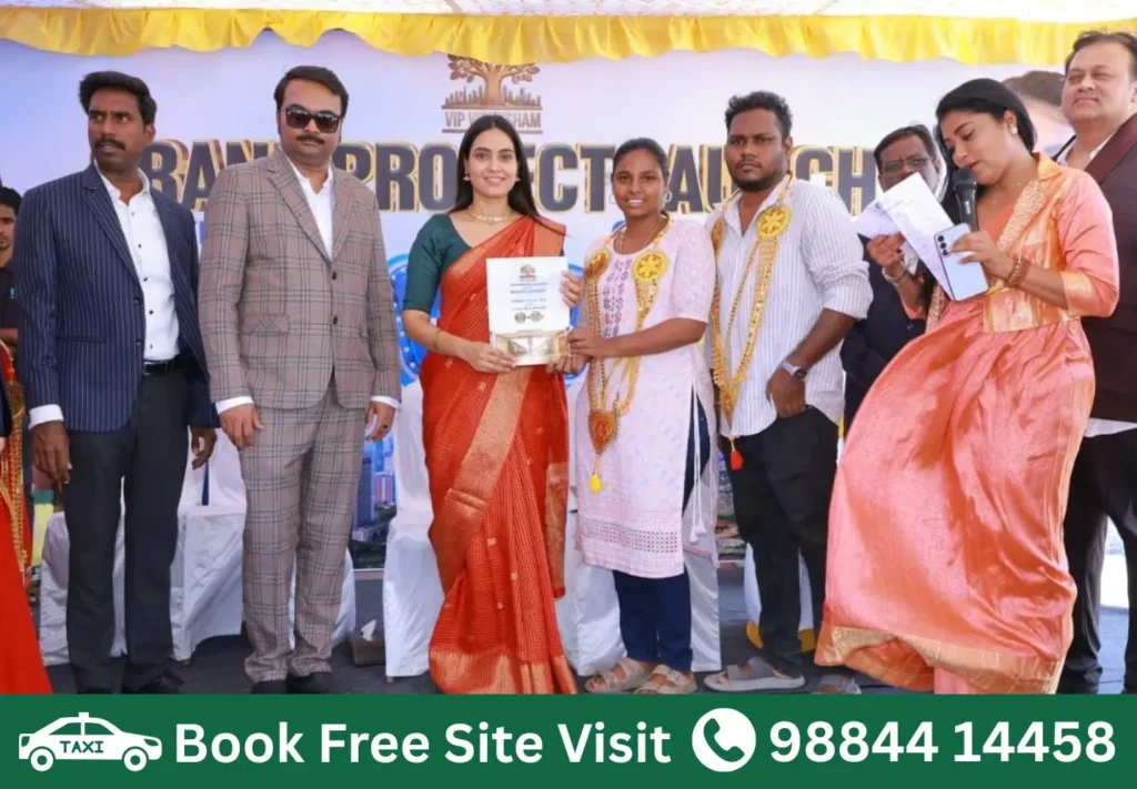 VIP Viruksham Singaperumal Koil Chennai customer registration event for DTCP & RERA approved villa plots near Mahindra World City GST Road